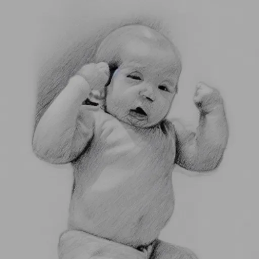 A Beautiful Pencil Drawing of a Baby 🍼 | PeakD