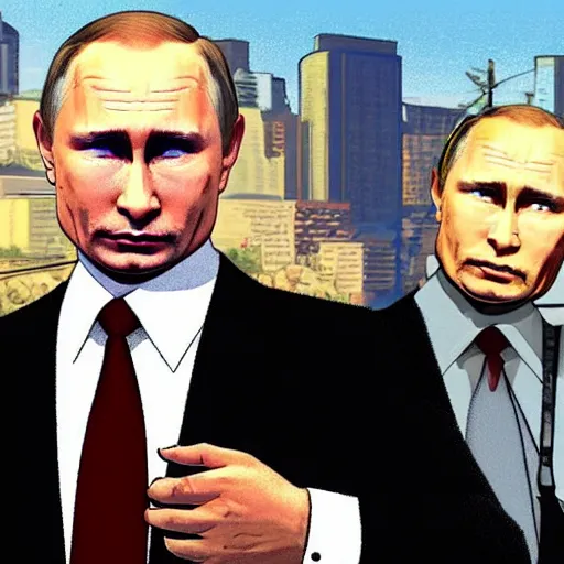 Prompt: Putin in GTA art style