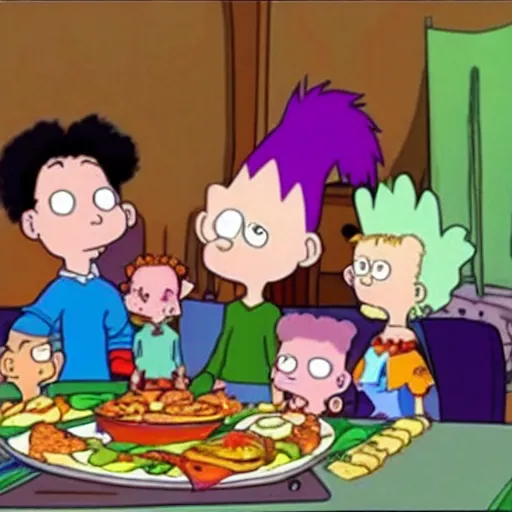 Prompt: the rugrats final supper