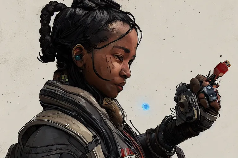 Image similar to portrait of an Apex Legends character By Emmanuel Lubezki