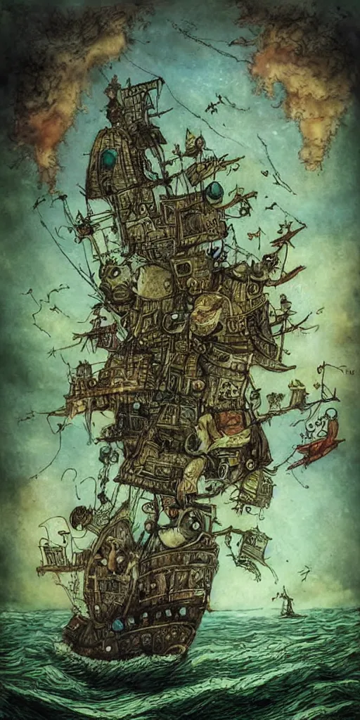 Image similar to a pirate scene by alexander jansson