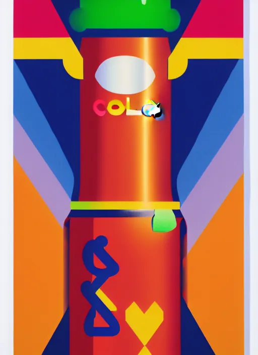 Image similar to cola bottle by shusei nagaoka, kaws, david rudnick, airbrush on canvas, pastell colours, cell shaded, 8 k