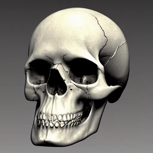 Image similar to human skull various angles, photoreal, 4 k