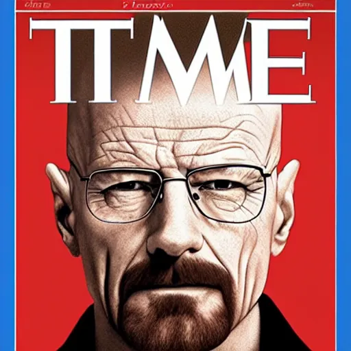 Image similar to TIME magazine cover about Walter White