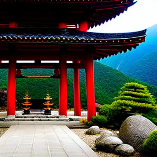 Image similar to zen temple on the mountain