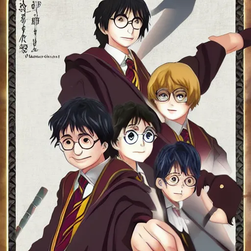 Prompt: harry potter as an anime character