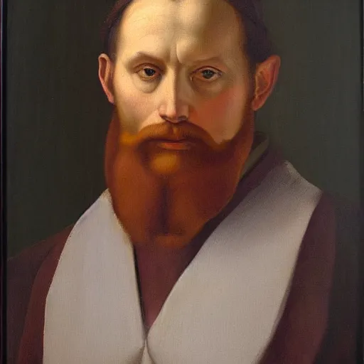 Image similar to portrait, oil painting by Michelangelo