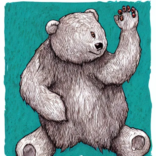 Image similar to Monster Bear, an illustration by Tin Bott