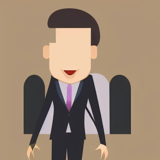 Prompt: man in a suit vector graphics