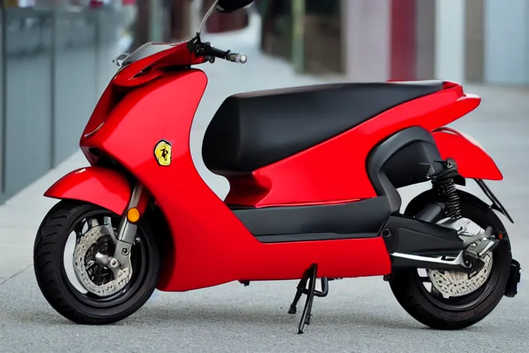 Image similar to a scooter designed and produced by ferrari