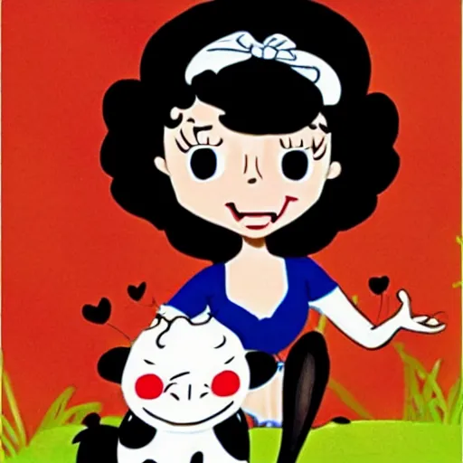 Image similar to betty boop and her lovable cow