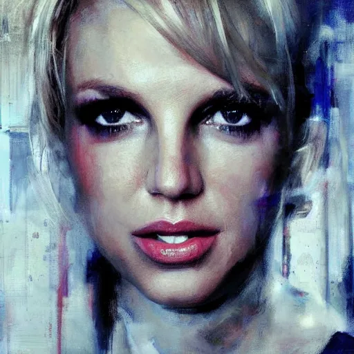 Prompt: britney spears and taylor swift morphed together, hybrid, jeremy mann painting