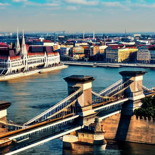 Prompt: budapest futuristic