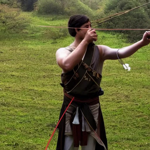 Image similar to photo of an archer with a bow