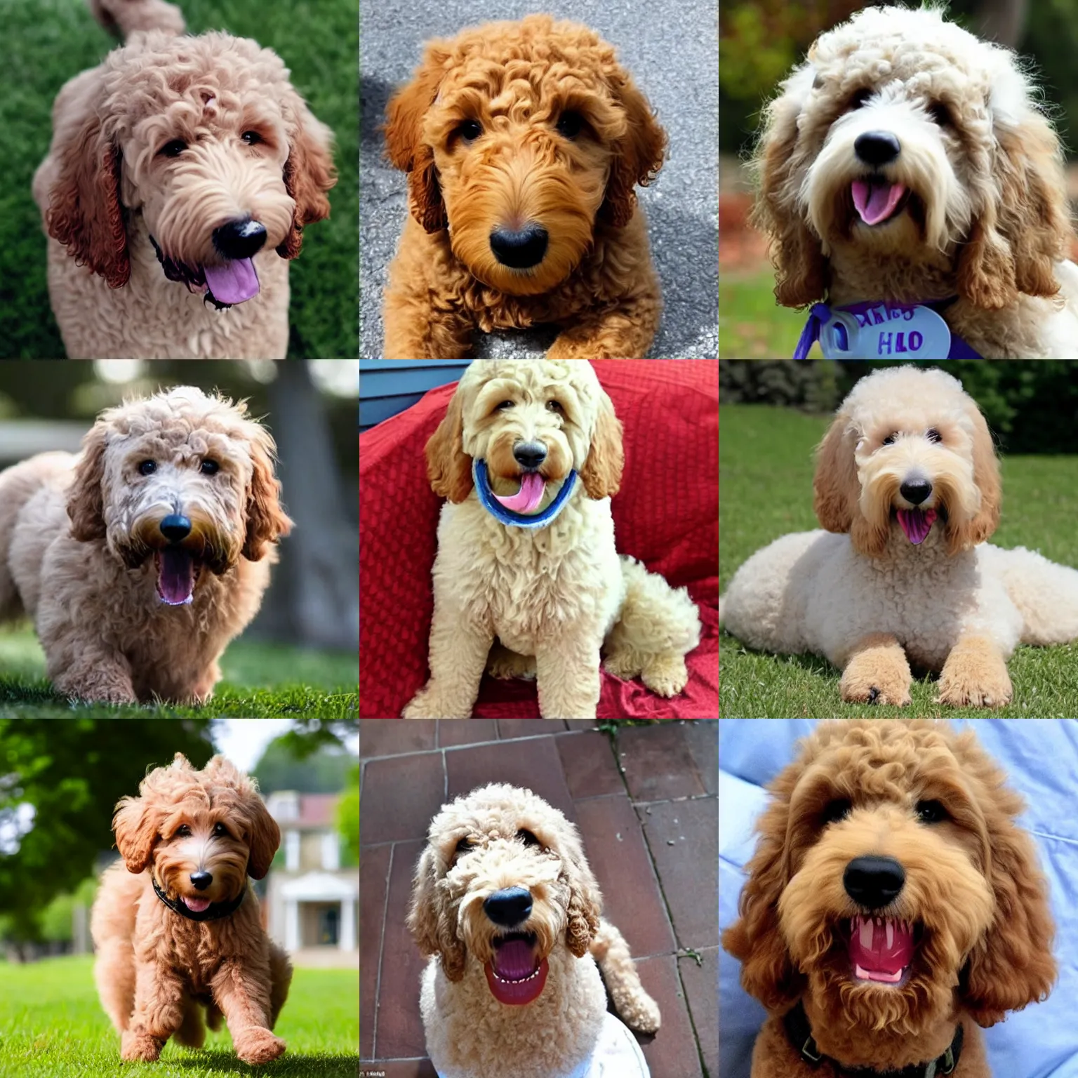 Prompt: goldendoodle with rabies, it attacks humans, and foaming at the mouth, evil eyes,