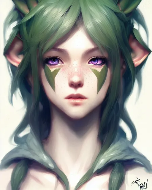 Image similar to character concept art of a forest elf, key visual, realistic shaded perfect face, fine details by stanley artgerm lau, wlop, rossdraws, james jean, andrei riabovitchev, marc simonetti, and sakimichan, trending on artstation