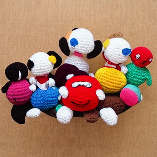 Image similar to cute crocheted plush toy