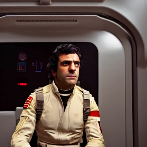 Prompt: cinematic portrait of poe dameron, 2 4 mm lens, accurate, photoreal