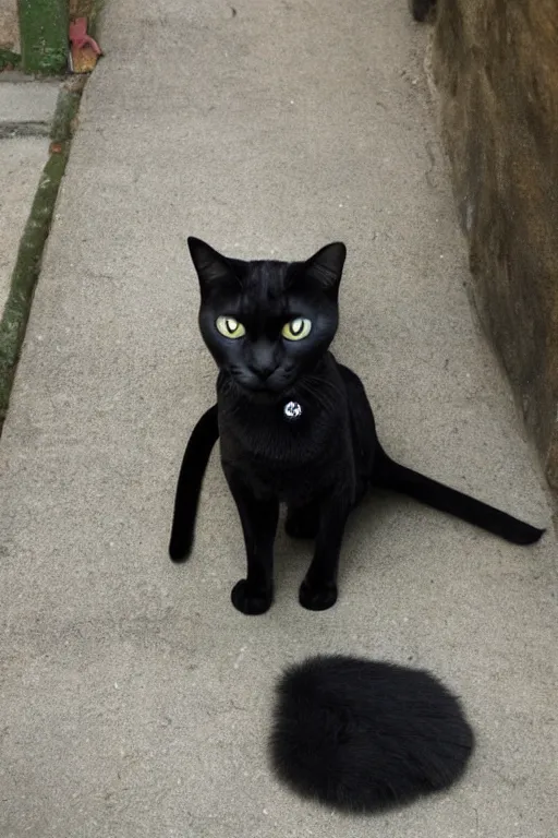 Prompt: photo of a black bombay cat