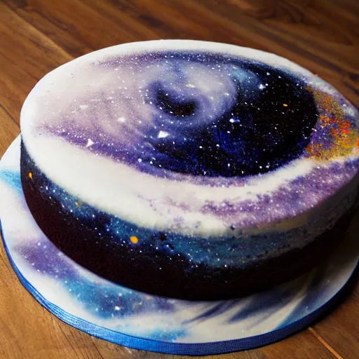 Prompt: Liminal space in outer space, Cake