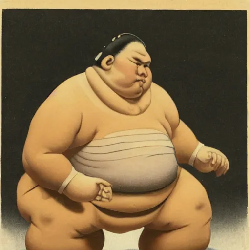 Image similar to benjamin franklin sumo wrestler