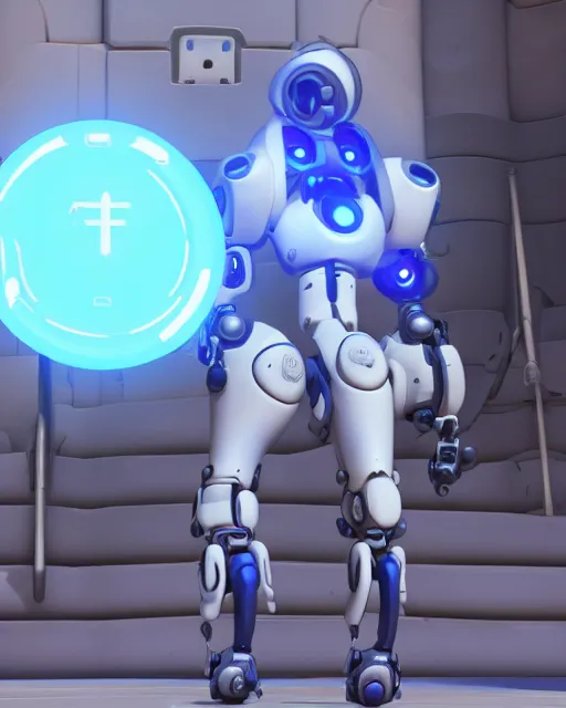 Image similar to robot omnic catholic priest in overwatch