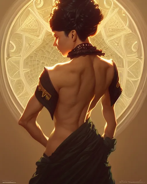 Image similar to symmetry!! portrait of draven, d & d, intricate, elegant, highly detailed, digital painting, artstation, concept art, smooth, sharp focus, illustration, art by artgerm and greg rutkowski and alphonse mucha