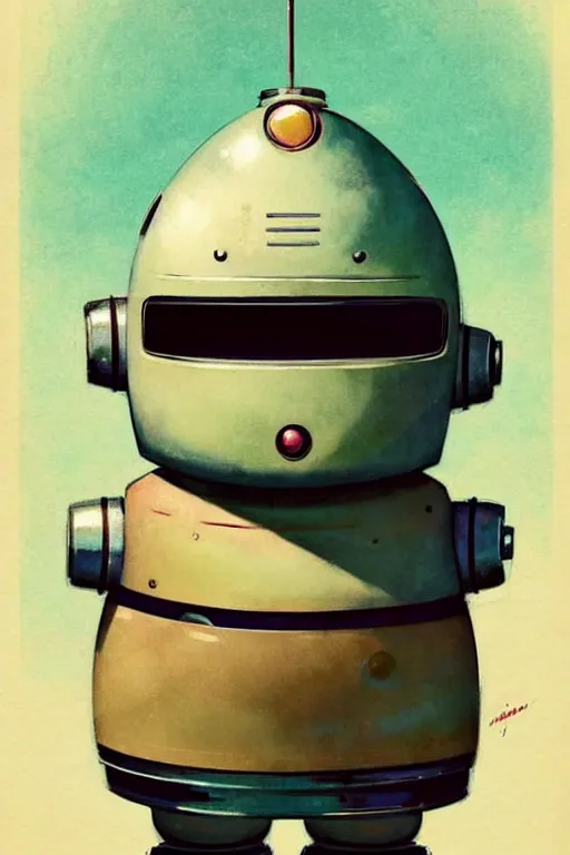 Prompt: ( ( ( ( ( 1 9 5 0 s retro future android robot fat knome. muted colors. childrens layout, ) ) ) ) ) by jean - baptiste monge,!!!!!!!!!!!!!!!!!!!!!!!!!