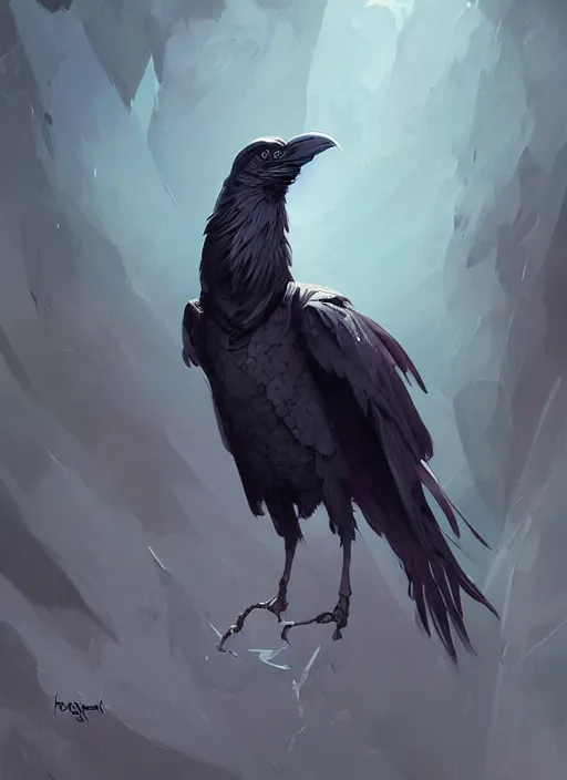 Image similar to anthropomorphic raven portrait, cloak, game design fanart by concept artist gervasio canda, behance hd by jesper ejsing, by rhads, h. r. giger, makoto shinkai and lois van baarle, ilya kuvshinov