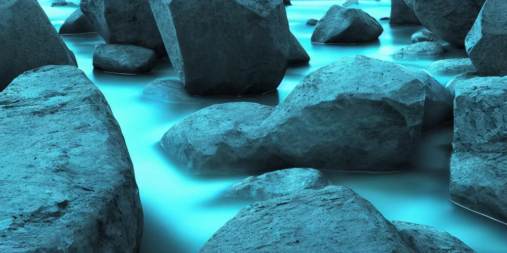 Prompt: long stone bridges between weightless flying rocks. wide angle lens, trending on artstation. octane rendering, cinematic, hyperrealism, octane rendering, 8 k, depth of field, bokeh. iridescent accents. vibrant. teal white and blue color scheme