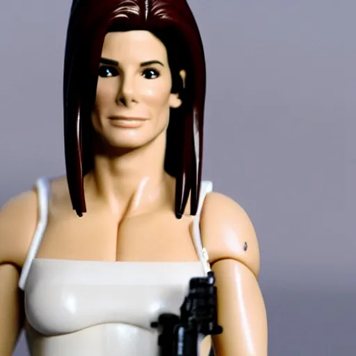 Prompt: sandra bullock action figure