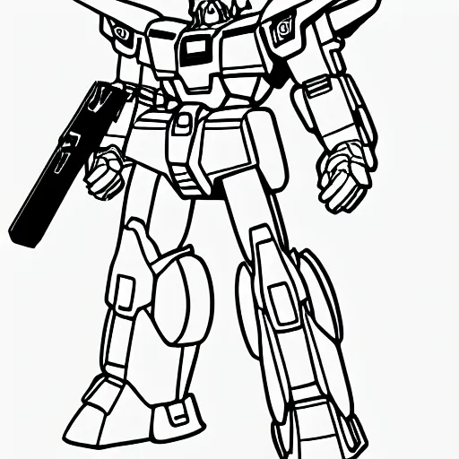 Image similar to Gundam coloring sheet.