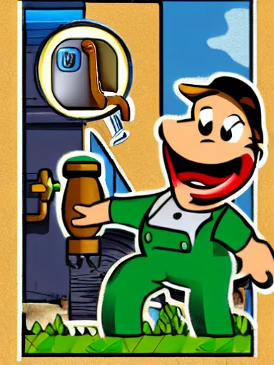 Image similar to crocodile plumber in the style of rutkowski