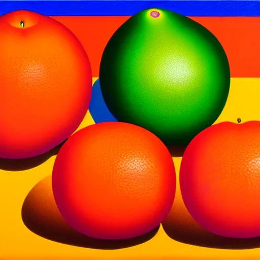 Image similar to orange fruit by shusei nagaoka, kaws, david rudnick, airbrush on canvas, pastell colours, cell shaded, 8 k