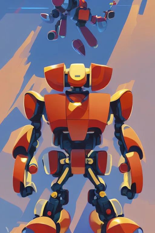 Image similar to metabots medabots medarotto medarot robot minimalist comics, behance hd by jesper ejsing, by rhads, makoto shinkai and lois van baarle, ilya kuvshinov, rossdraws global illumination ray tracing hdr radiating a glowing aura