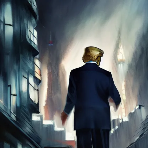 Image similar to Donald Trump is a nightmare turd in a suit, dramatic lighting, cinematic, establishing shot, extremly high detail, photorealistic, cinematic lighting, artstation, style by James Gurney