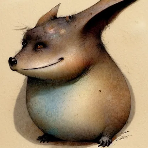 Image similar to ( ( ( ( ( obese rotund cartoon bat. muted colors. ) ) ) ) ) by jean - baptiste monge!!!!!!!!!!!!!!!!!!!!!!!!!!!