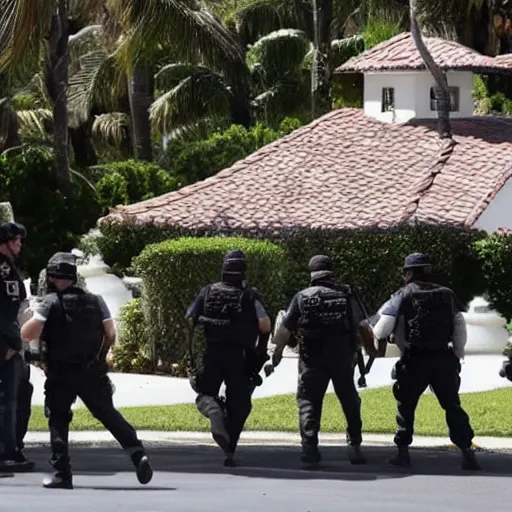 Prompt: The FBI raiding Mar-a-Lago