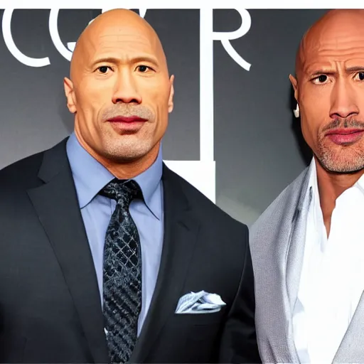 Image similar to Walter white and Dwayne the rock johnson working together