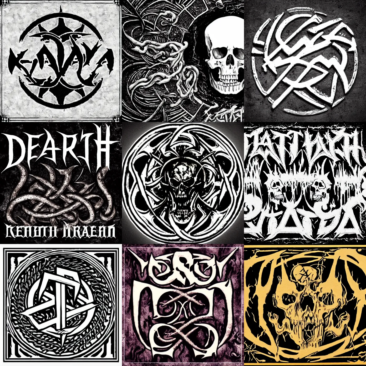 Prompt: death metal band logo