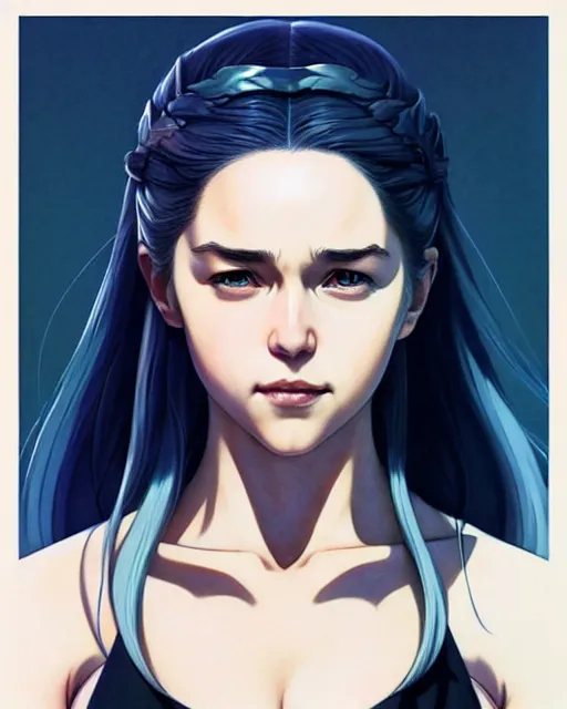 Image similar to daenerys targaryen | | very very anime!!!, fine - face, smiling, realistic shaded perfect face, fine details. anime. realistic shaded lighting poster by ilya kuvshinov katsuhiro otomo ghost - in - the - shell, magali villeneuve, artgerm, jeremy lipkin and michael garmash and rob rey