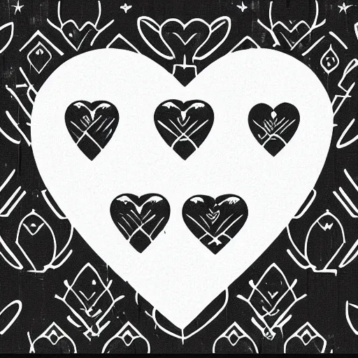 Image similar to clean black and white print, logo of stylized gymnast silhouette forming a symmetric heart
