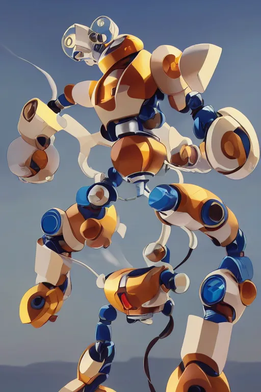 Image similar to metabots medabots medarotto medarot robot minimalist comics, behance hd by jesper ejsing, by rhads, makoto shinkai and lois van baarle, ilya kuvshinov, rossdraws global illumination ray tracing hdr radiating a glowing aura