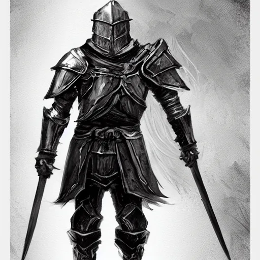 Image similar to concept art of the crucible knight from elden ring