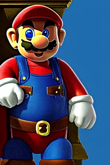 Image similar to “ very intricate photorealistic photo of a realistic human version of super mario in an episode of game of thrones, photo is in focus with detailed atmospheric lighting, award - winning details ”