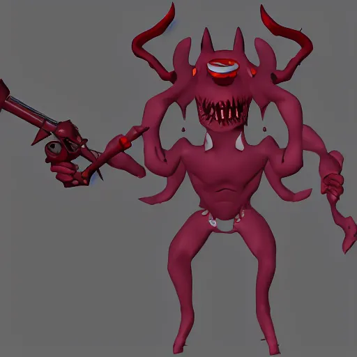 Image similar to demi - fiend from nocturne in tf 2 style