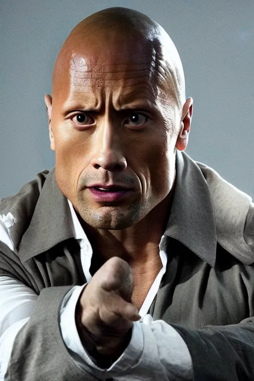 Prompt: dwayne johnson as dazai osamu, movie still