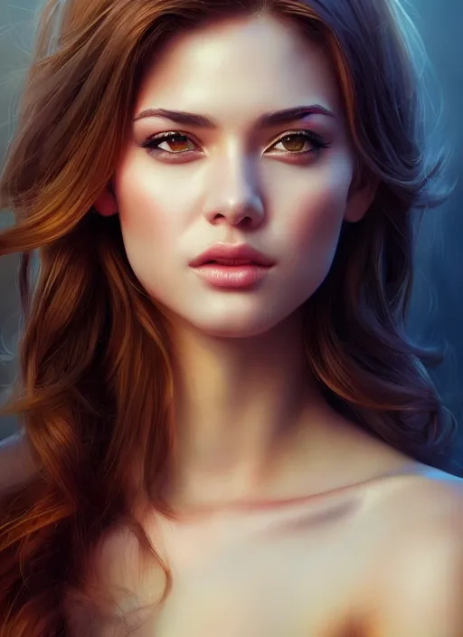 Image similar to photo of a gorgeous young woman in the style of stefan kostic, realistic, sharp focus, 8 k high definition, insanely detailed, intricate, elegant, art by stanley lau and artgerm