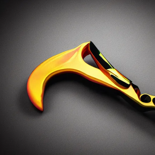 Image similar to Karambit Fade, octane render, high quality, hyperdetalied, trending on ArtStation, colorful, studio lighting, 16k,