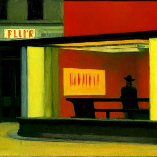 Image similar to Blade Runner by Edward Hopper